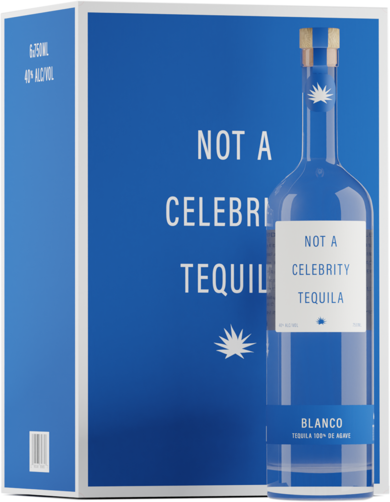Not A Celebrity Tequila Bottle and Box